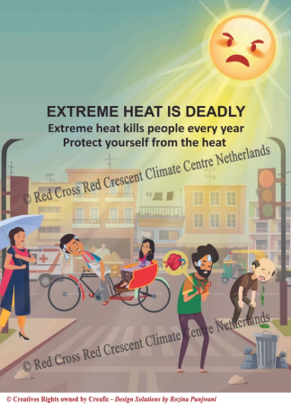 Red Cross awareness campaign poster